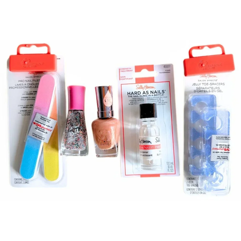 SALLY HANSEN Mani Pedi Nail Polish Files Toe Dividers Bundle NEW